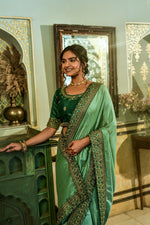 Buy Pista Green Sarees Online In India At Best Price Offers - Joshindia