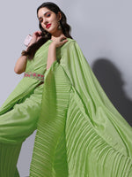 Buy Pista Green Saree Online In India - JOSHINDIA - Joshindia
