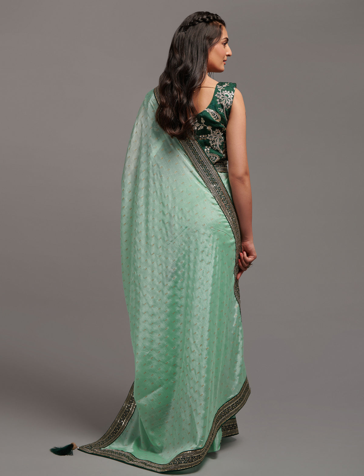 Buy Pista Green Sarees Online In India At Best Price Offers - JOSHINDIA - Joshindia