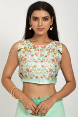 Buy Pista Green Sarees Online In India At Best Price Offers - Joshindia