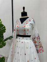 White Color Designer Embroidery Lehenga Choli