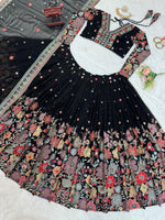 Black Color Georgette Designer Lehenga Choli