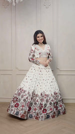 White Color Designer Embroidery Lehenga Choli