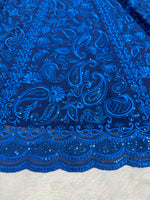 Royal Blue Color Sequence With Thread Work Lehenga Choli