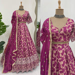 Purple Color Jerqued Fabric Lehenga Choli