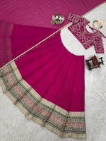 Pink Color Beautiful Border Lehenga Choli