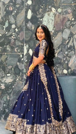Navy BlueColor Party Wear Designer Lehenga Choli