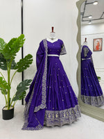 Blue Color Embroidered Designer Lehenga Choli
