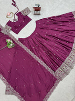 Purple Color Designer Silk Party Wear Lehenga Choli