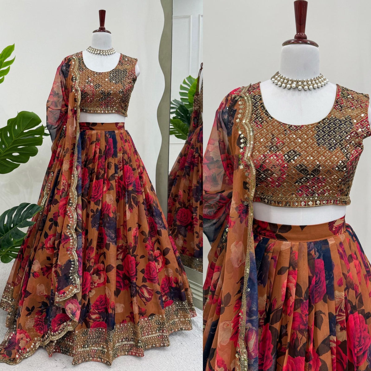 Multi Color Digital Printed Designer Lehenga Choli