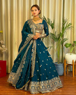 Navy Blue Color Designer Lehenga Choli