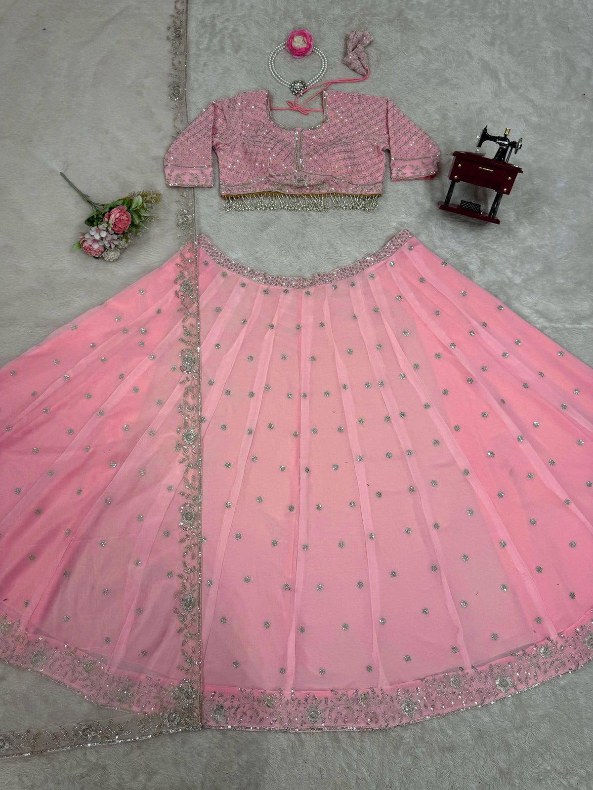 Baby Pink Color Designer Lehenga Choli