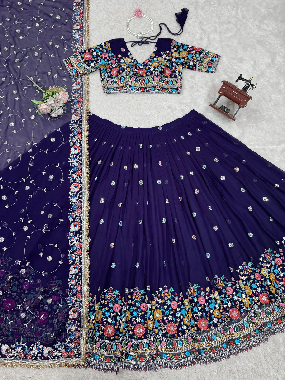 Royal Blue Color Designer Traditional Lehenga Choli