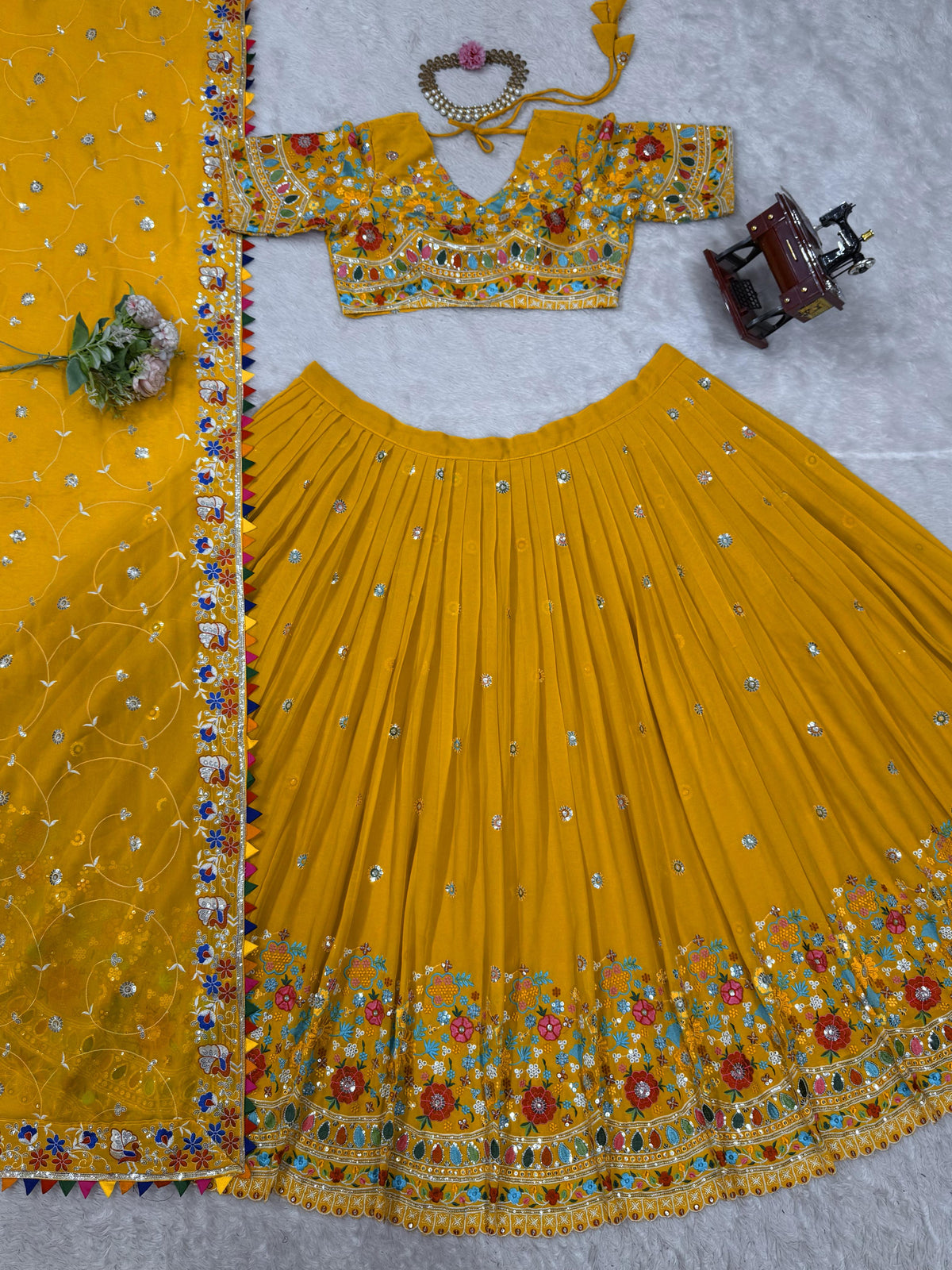 Yellow Designer Color Party Wear Lehenga Choli
