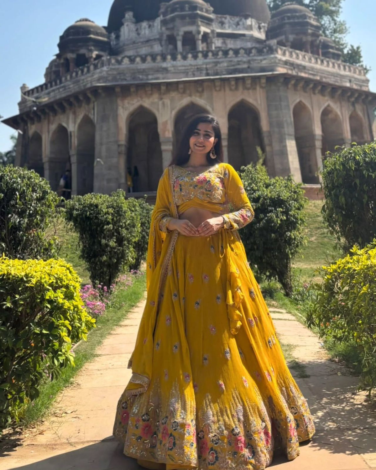 Yellow Color Embroidered Designer Lehenga Choli