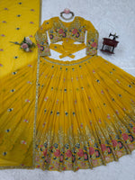 Yellow Color Embroidered Designer Lehenga Choli