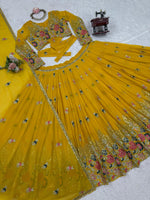 Yellow Color Embroidered Designer Lehenga Choli