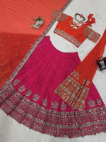 Pink Color Party Wear Designer Lehenga Choli