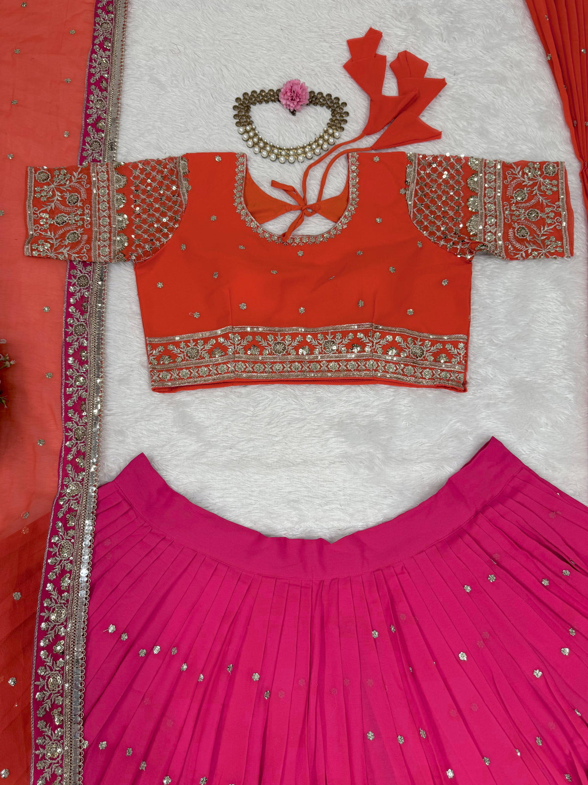 Pink Color Party Wear Designer Lehenga Choli