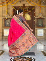 Woven Design Silk Blend Paithani Saree