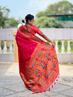 Peacock Woven Design Zari Paithani Saree