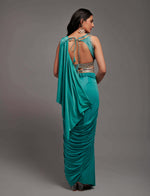 Rama Color 1 Minutes Ready To Wear Silk Saree - Joshindia