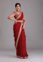 Red Saree - Buy Red Color Fashion Sarees Online - JOSHINDIA - Joshindia