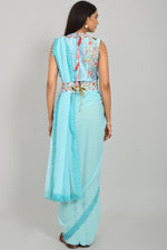 Buy Sky Blue Saree Online In India - Joshindia