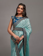 Buy Sky Blue Sarees Online at Best Prices - JOSHINDIA - Joshindia