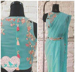 Buy Sky Blue Saree Online In India - Joshindia