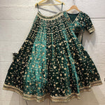 Green Color Velvet Designer Embroidery Lehenga Choli