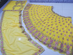 Yellow Color Designer Georgette Lehenga Choli
