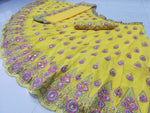 Yellow Color Designer Georgette Lehenga Choli