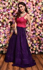 Purple With Pink Color Designer Lehenga Choli