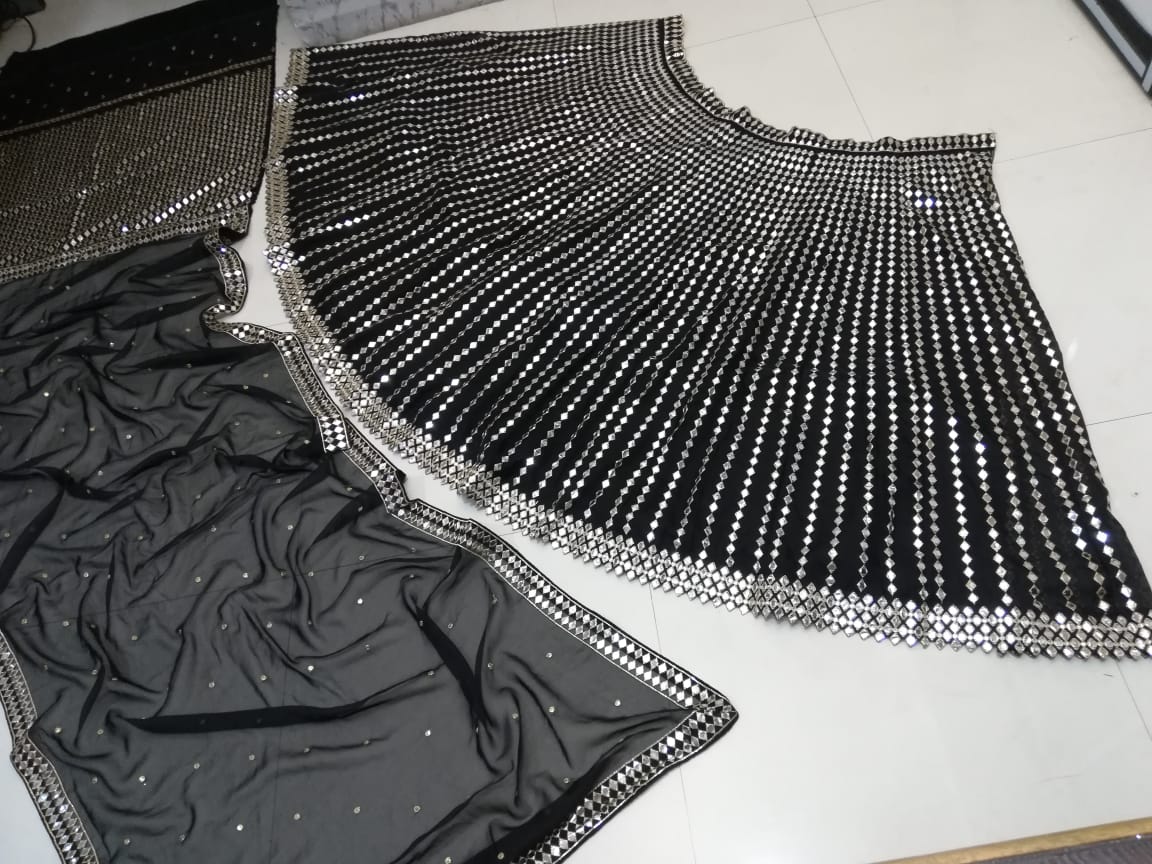 Black Color Designer Party Wear Lehenga Choli