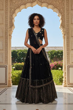 Black Color Georgette Party Wear Lehenga Choli