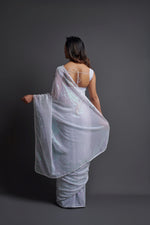 Buy White Sequin Saree Online In India - Joshindia