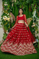 Buy Red Color Most Trending Designer Lehenga Choli At Best Price - Joshindia