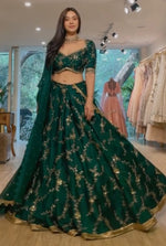 Buy Trendy Green Lehenga Choli Online in India - Joshindia