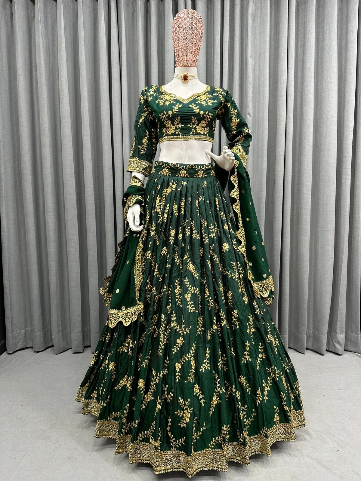 Buy Trendy Green Lehenga Choli Online in India - Joshindia