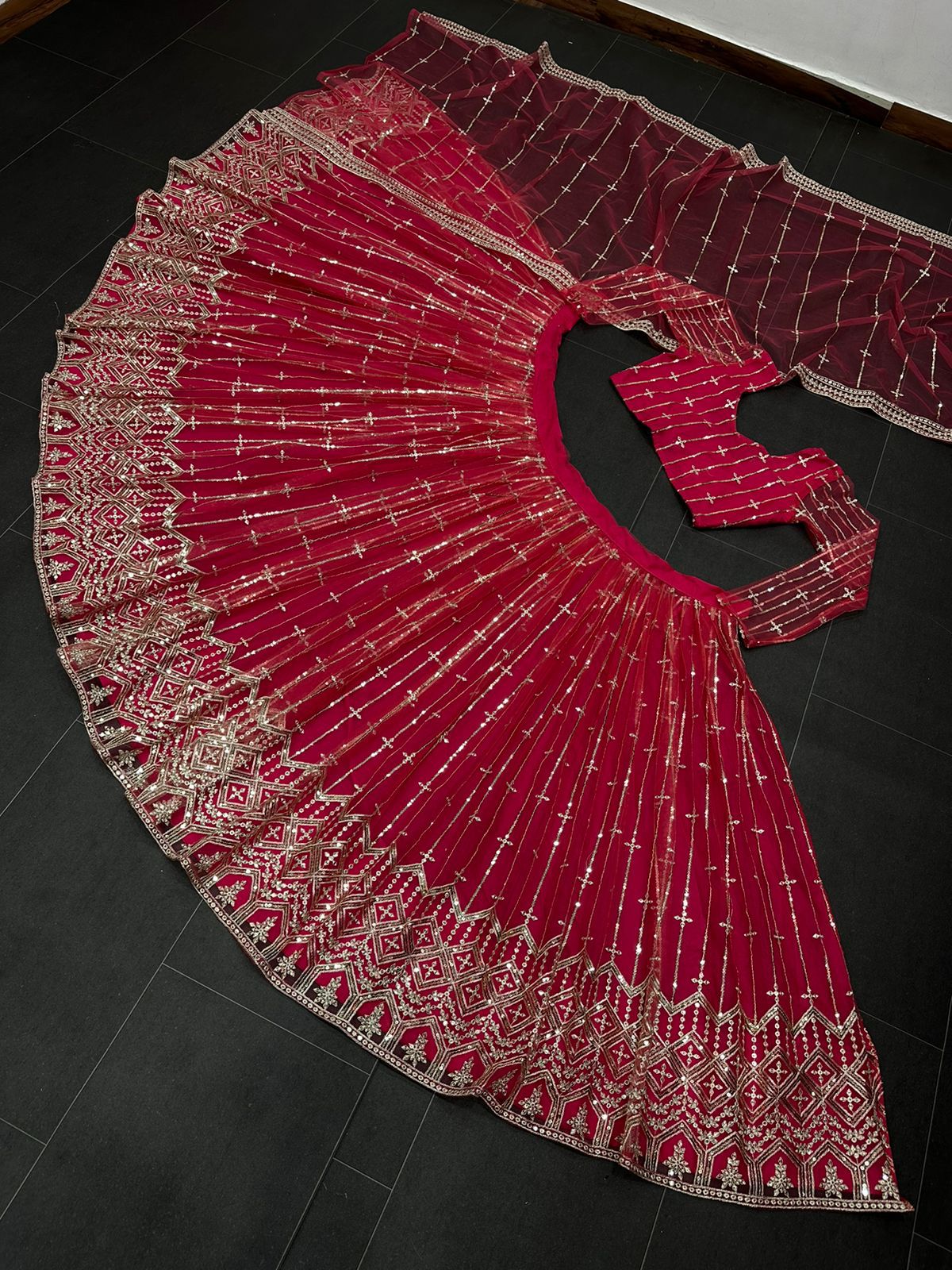 Beautiful Red Color Designer Lehenga Choli For Great Looks - Joshindia