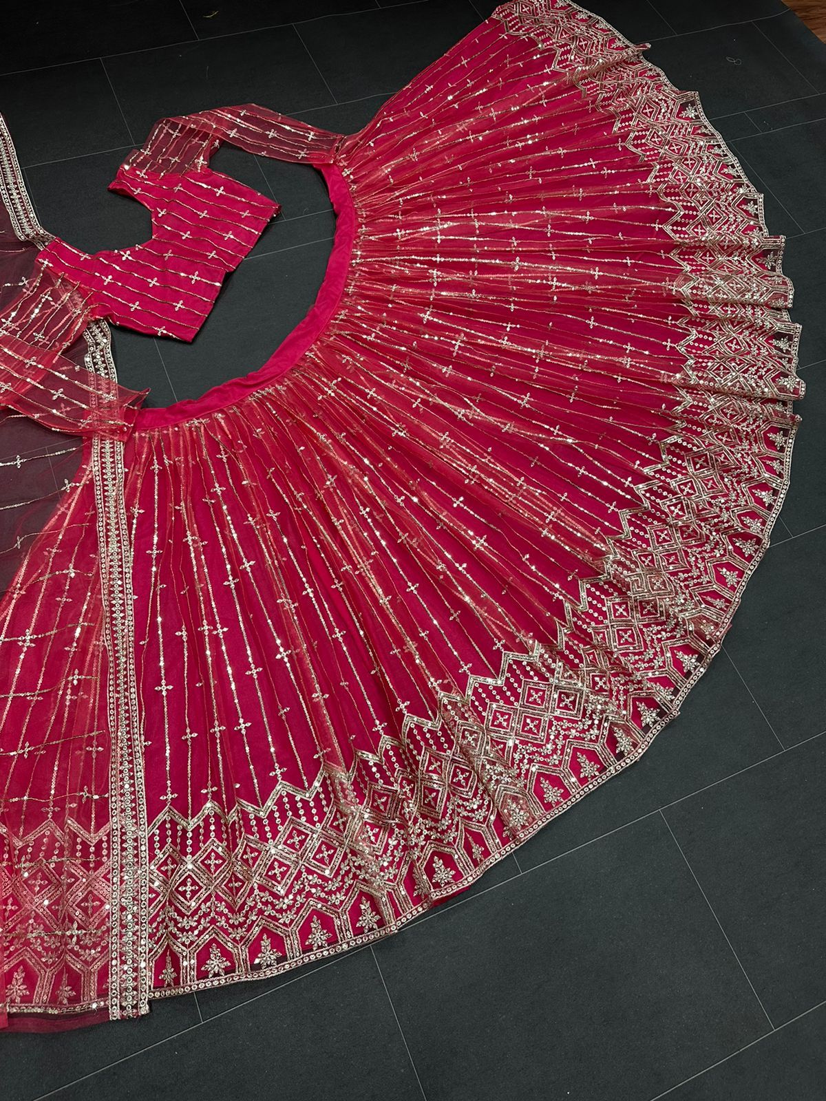 Beautiful Red Color Designer Lehenga Choli For Great Looks - Joshindia