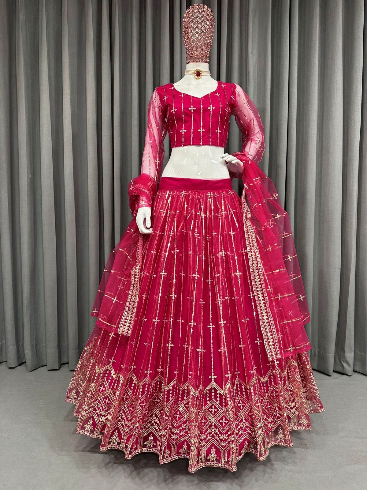 Beautiful Red Color Designer Lehenga Choli For Great Looks - Joshindia