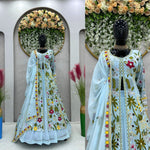 Premium Sky Blue Color Designer Gown at Affordable Rate - Joshindia