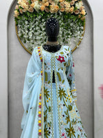 Premium Sky Blue Color Designer Gown at Affordable Rate - Joshindia