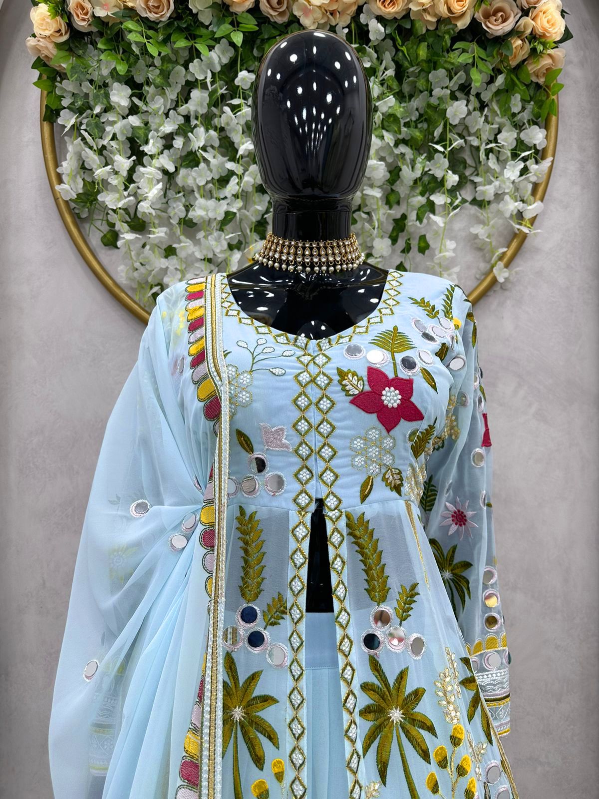 Premium Sky Blue Color Designer Gown at Affordable Rate - Joshindia