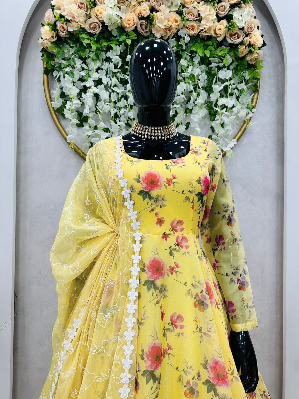 Amazing Yellow Color Anarkali Kurta Set Buy Online