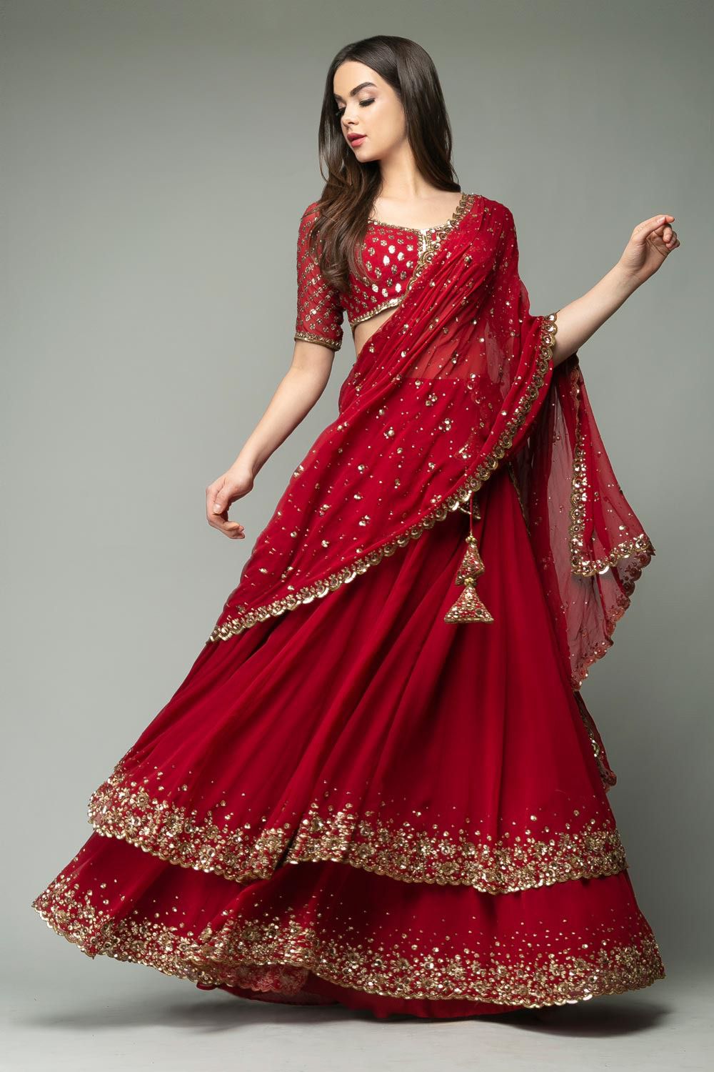 Buy Latest Red Color Lehenga Choli Online - Joshindia