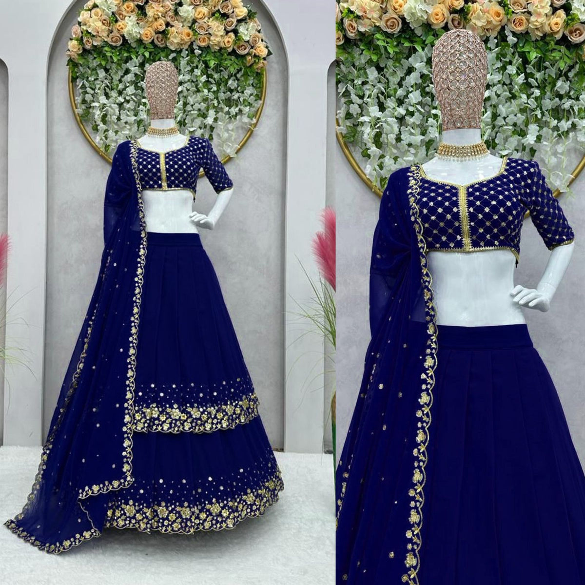 Buy Trendy Blue Lehenga Choli Online in India - Joshindia