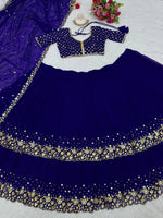 Buy Trendy Blue Lehenga Choli Online in India - Joshindia